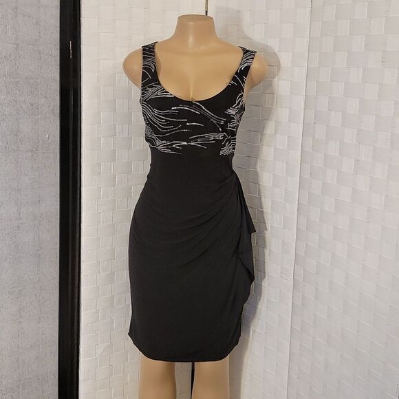 BRAND NEW JBS SIDE RUCHED SLEEVELESS   WITHD ROUNDNECK LINE MINI DRESS - Picture 1 of 13
